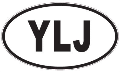 YLJ - 3 Letter Initials Oval Sticker