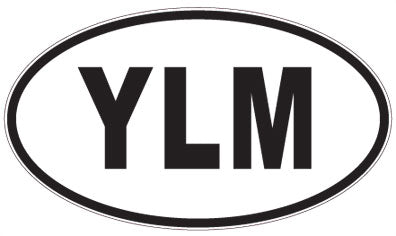 YLM - 3 Letter Initials Oval Sticker