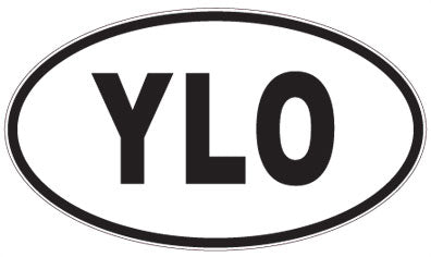 YLO - 3 Letter Initials Oval Sticker