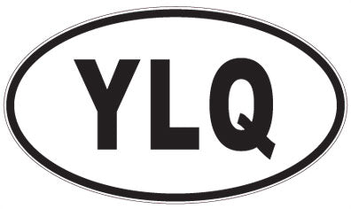 YLQ - 3 Letter Initials Oval Sticker