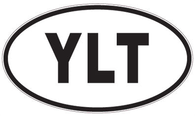 YLT - 3 Letter Initials Oval Sticker