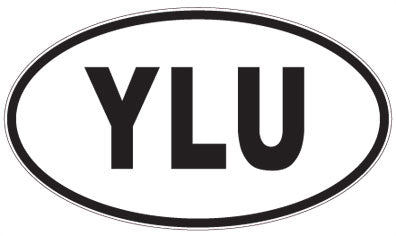 YLU - 3 Letter Initials Oval Sticker