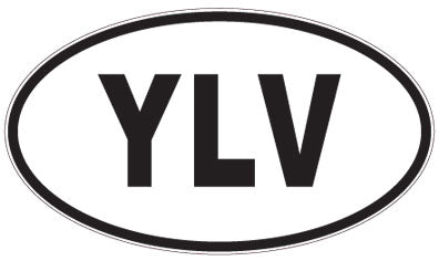 YLV - 3 Letter Initials Oval Sticker