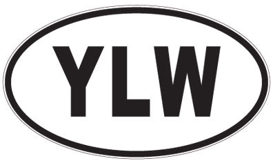 YLW - 3 Letter Initials Oval Magnet