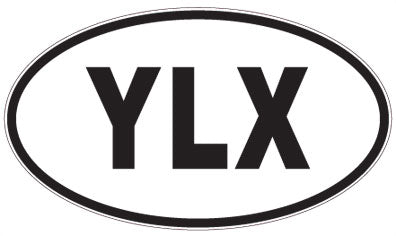 YLX - 3 Letter Initials Oval Sticker