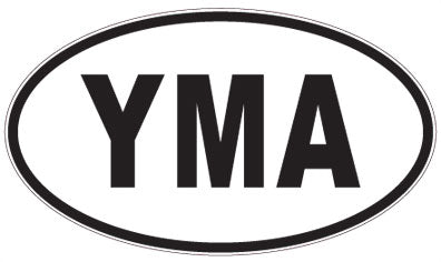 YMA - 3 Letter Initials Oval Sticker