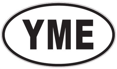 YME - 3 Letter Initials Oval Sticker