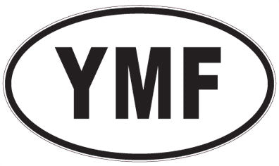 YMF - 3 Letter Initials Oval Magnet