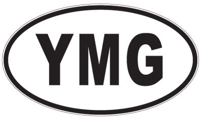 YMG - 3 Letter Initials Oval Magnet