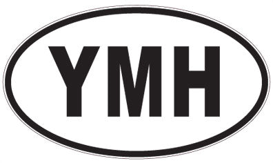 YMH - 3 Letter Initials Oval Sticker