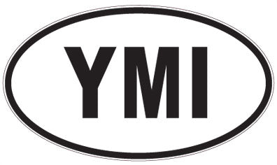YMI - 3 Letter Initials Oval Sticker