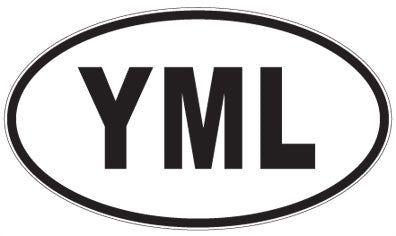 YML - 3 Letter Initials Oval Sticker