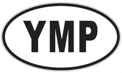YMP - 3 Letter Initials Oval Magnet