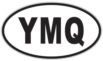 YMQ - 3 Letter Initials Oval Sticker