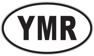 YMR - 3 Letter Initials Oval Magnet