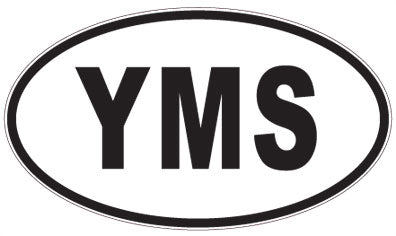 YMS - 3 Letter Initials Oval Magnet