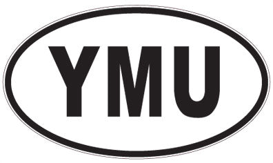YMU - 3 Letter Initials Oval Magnet