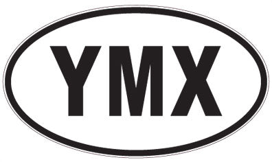 YMX - 3 Letter Initials Oval Sticker