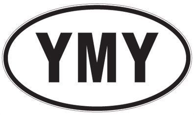 YMY - 3 Letter Initials Oval Magnet