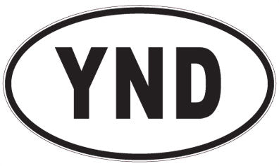 YND - 3 Letter Initials Oval Sticker
