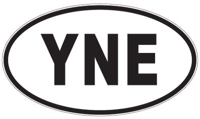 YNE - 3 Letter Initials Oval Magnet