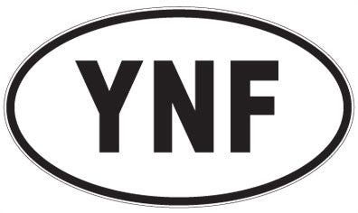 YNF - 3 Letter Initials Oval Sticker