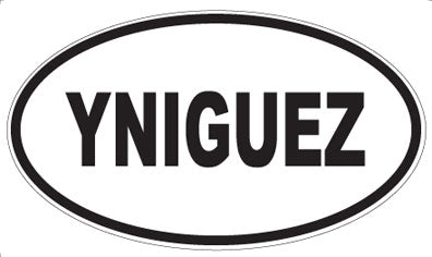 YNIGUEZ - Oval Sticker