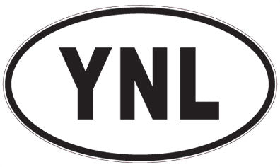 YNL - 3 Letter Initials Oval Magnet