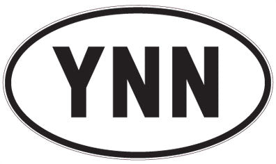 YNN - 3 Letter Initials Oval Sticker