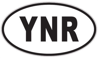 YNR - 3 Letter Initials Oval Magnet