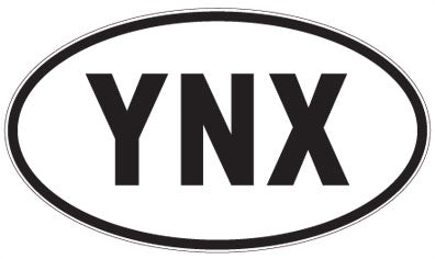 YNX - 3 Letter Initials Oval Magnet