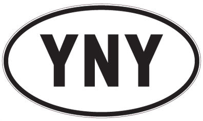 YNY - 3 Letter Initials Oval Magnet