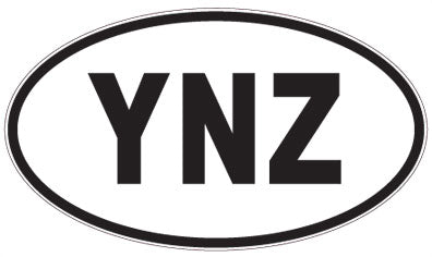 YNZ - 3 Letter Initials Oval Magnet