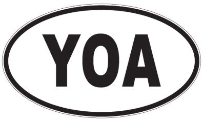 YOA - 3 Letter Initials Oval Magnet