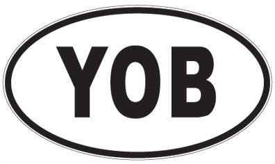 YOB - 3 Letter Initials Oval Magnet