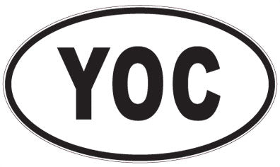 YOC - 3 Letter Initials Oval Sticker