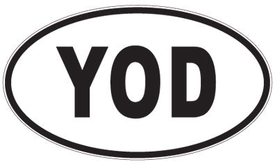 YOD - 3 Letter Initials Oval Sticker