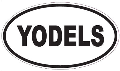 YODELS - Oval Sticker