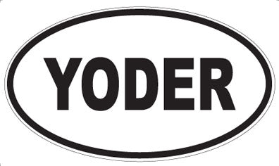 YODER - Oval Sticker