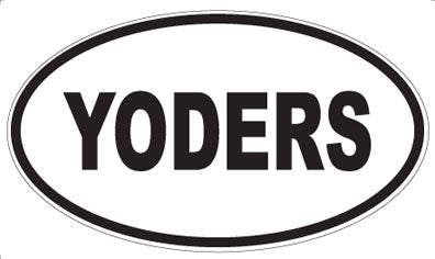 YODERS - Oval Sticker