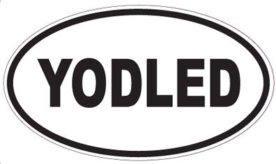 YODLED - Oval Sticker