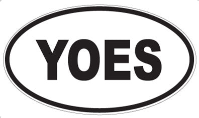 YOES - Oval Sticker