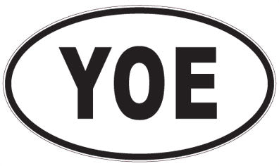 YOE - 3 Letter Initials Oval Magnet