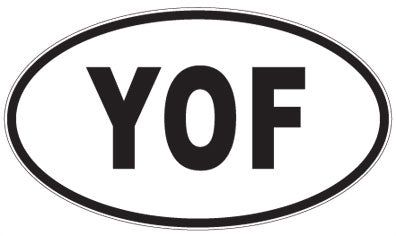 YOF - 3 Letter Initials Oval Sticker