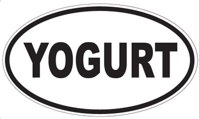 YOGURT - Oval Sticker