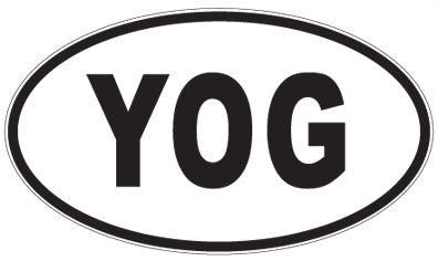 YOG - 3 Letter Initials Oval Magnet