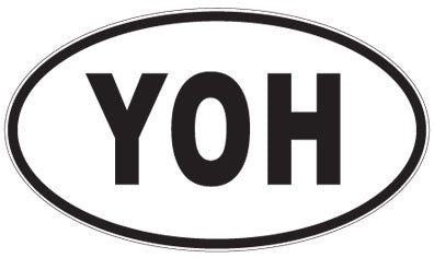YOH - 3 Letter Initials Oval Magnet