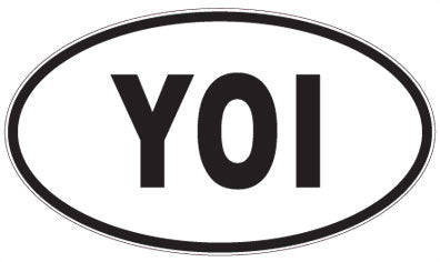 YOI - 3 Letter Initials Oval Magnet