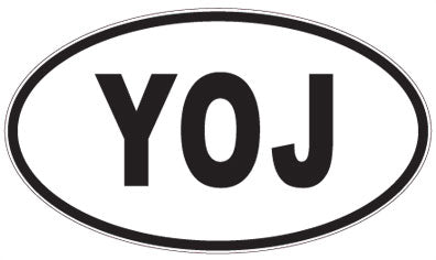 YOJ - 3 Letter Initials Oval Magnet