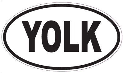YOLK - Oval Sticker